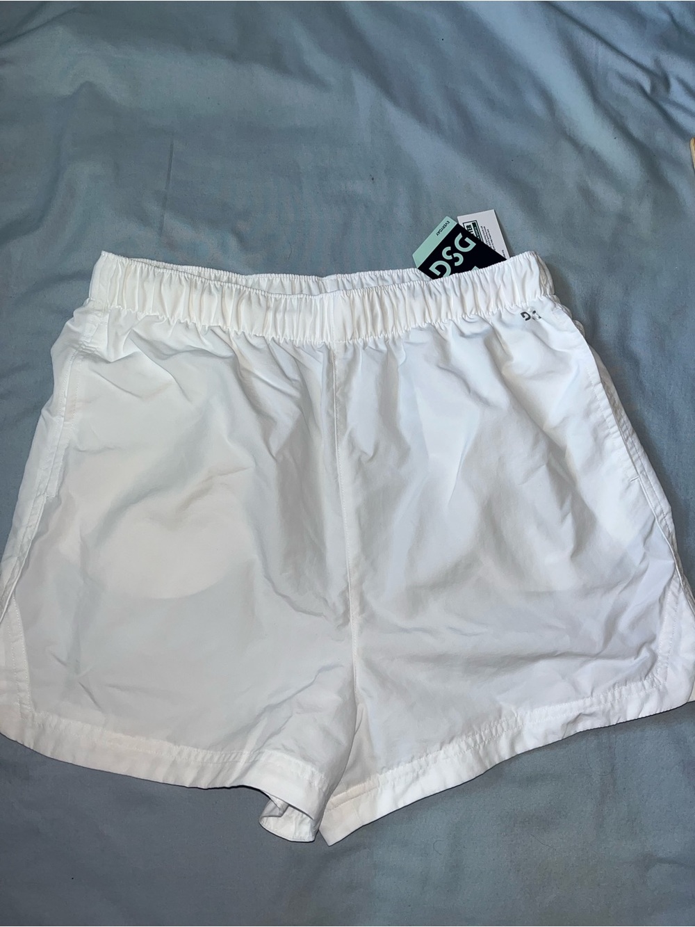 DSG White Elastic-Waist Athletic Shorts